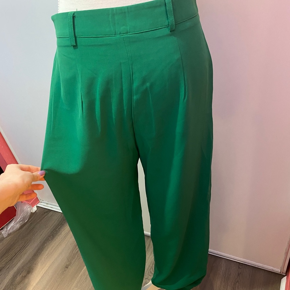 SHEIN Tailored Emerald Green Pants Trousers